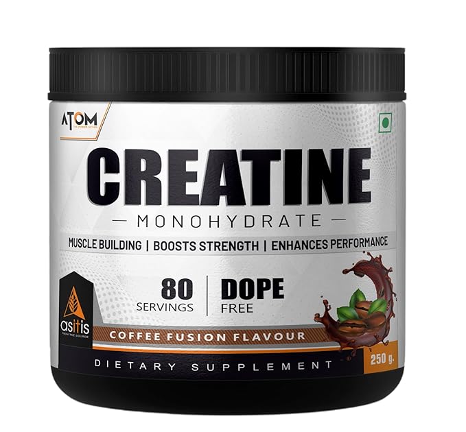 AS-IT-IS ATOM Creatine Monohydrate | Dope Free | Enhances Performance | Promotes Muscle Gains