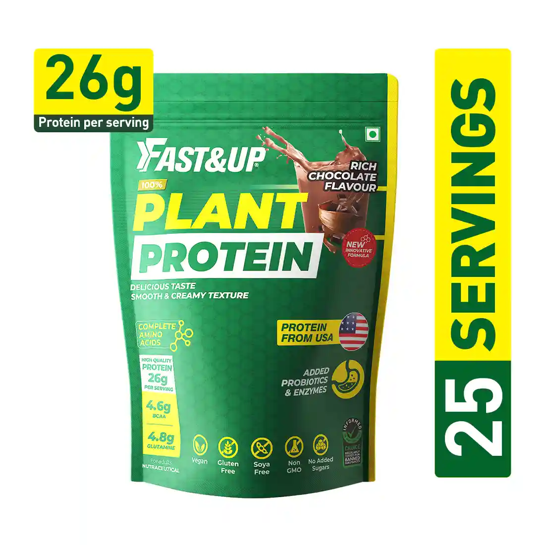 FAST&UP PLANT PROTEIN -100% PREMIUM QUALITY VEGAN PROTEIN