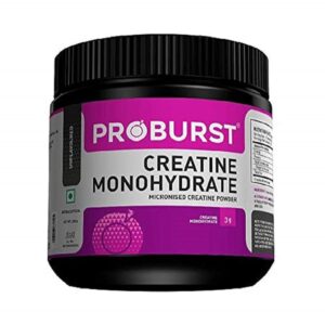 Proburst Creatine Monohydrate Supplement Powder, 83 Servings, Pack of 250 gram, Unflavoured