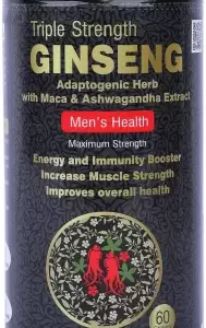 TENABZ SPORTS NUTRITION Strength Ginseng Adaptogenic Herb With Maca & Ashwagandha Extract Men’s Health  (60 Capsules)