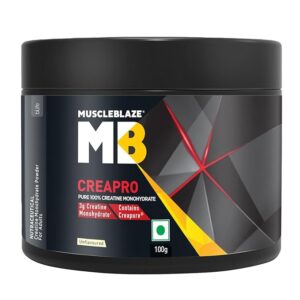 MuscleBlaze CreaPRO Creatine with Creapure® Powder from Germany, Pack of 100 gms, Unflavoured