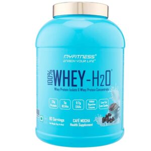 Myfitness 100% Whey H2O | 80% Protein Per Serving | Isolate & Concentrate Blend | With Added Digestive Enzymes | Whey Protein Powder (Cafe Mocha, 2kg (80 servings))
