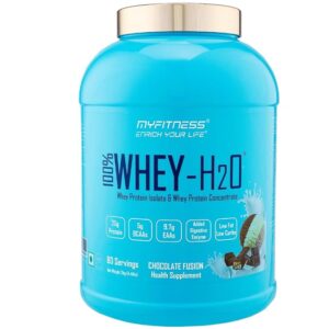 Myfitness 100% Whey H2O | 80% Protein Per Serving | Isolate & Concentrate Blend | With Added Digestive Enzymes | Whey Protein Powder (Chocolate Fusion, 2kg (80 servings))