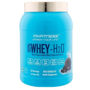 Myfitness 100% Whey H2O | 80% Protein Per Serving | Isolate & Concentrate Blend | With Added Digestive Enzymes | Whey Protein Powder (Rich Chocolate, 500g (20 servings))