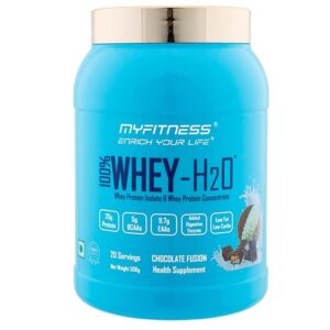 Myfitness 100% Whey H2O | 80% Protein Per Serving | Isolate & Concentrate Blend | With Added Digestive Enzymes | Whey Protein Powder (Chocolate Fusion, 500g (20 servings))