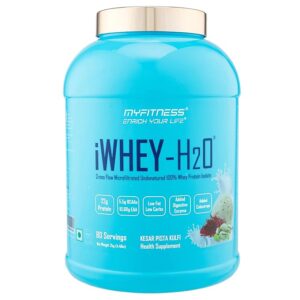 Myfitness iWhey H2O | 88% Protein Per Serving | 100% Whey Protein Isolate | Added Colostrum | Added Digestive Enzymes | Whey Protein Powder (Kesar Pista Kulfi, 2kg (80 servings))