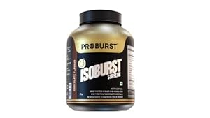 Proburst Isoburst Nutraceutical Whey Protein Isolate and Hydrolyzed-30g Protein per serving,Chocolate, 2 Kg