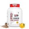 GNC Pro Performance 100% Whey Protein | 4 lbs | Muscle Growth | Muscle Recovery | DigeZyme® For Easy Digestion | Informed Choice Certified | 24g Protein | 5.5g BCAA | Mango Smoothie