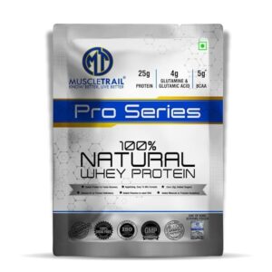 MuscleTrail ProSeries 100% Natural Whey Protein (51 Servings) | 25g Protein |  (Kesar Pista)