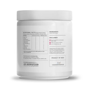 Wellcore – Pure Micronised Creatine Monohydrate (250g, 83 Servings) Unflavoured | Lab Tested | Rapid Absorption | Enhanced Muscle strength & Power | Fast Recovery | Increased Muscle Mass|Powder