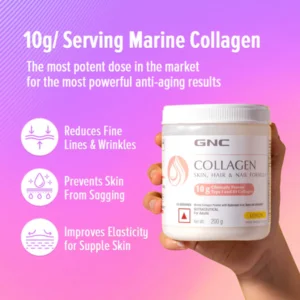 GNC Marine Collagen Powder Reduces Fine Lines & Wrinkles For Youthful Skin 200g | 15 Servings