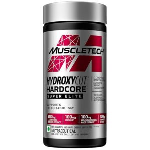 MuscleTech, Hydroxycut Hardcore, Super Elite, Supports Fat Metabolism – Pack of 100 Veggie Capsules